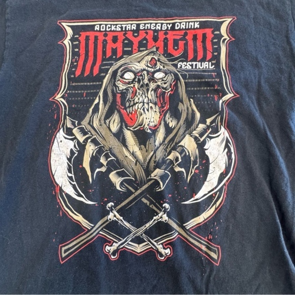 Vtg 2014 Rockstar Mayhem‎ Festival Avenged Sevenfold Korn Y2K Band Merch Metal